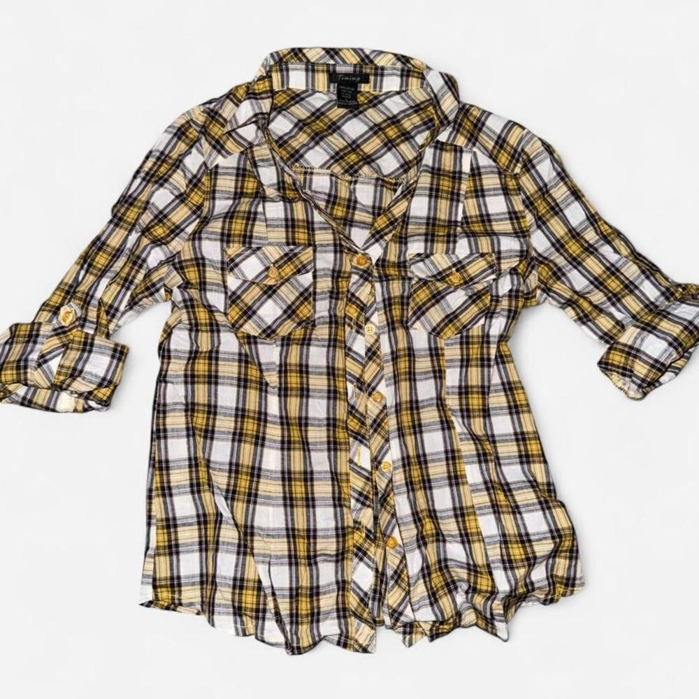 Women's 3/4 Sleeve Button Up Shirt